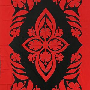 Red & Black Hawaiian Design Wall Quilt – QUILT TOP, Masculine Must See Design