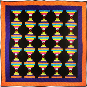 Unique Log Cabin Courthouse Steps FINISHED Quilt — Excellent Masculine Look